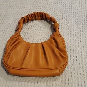 Olivia & Kate New York caramel scrunch shoulder bag